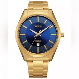 CITIZEN Men's Quartz Gold-Tone Stainless Steel Bracelet Watch 42mm NWT